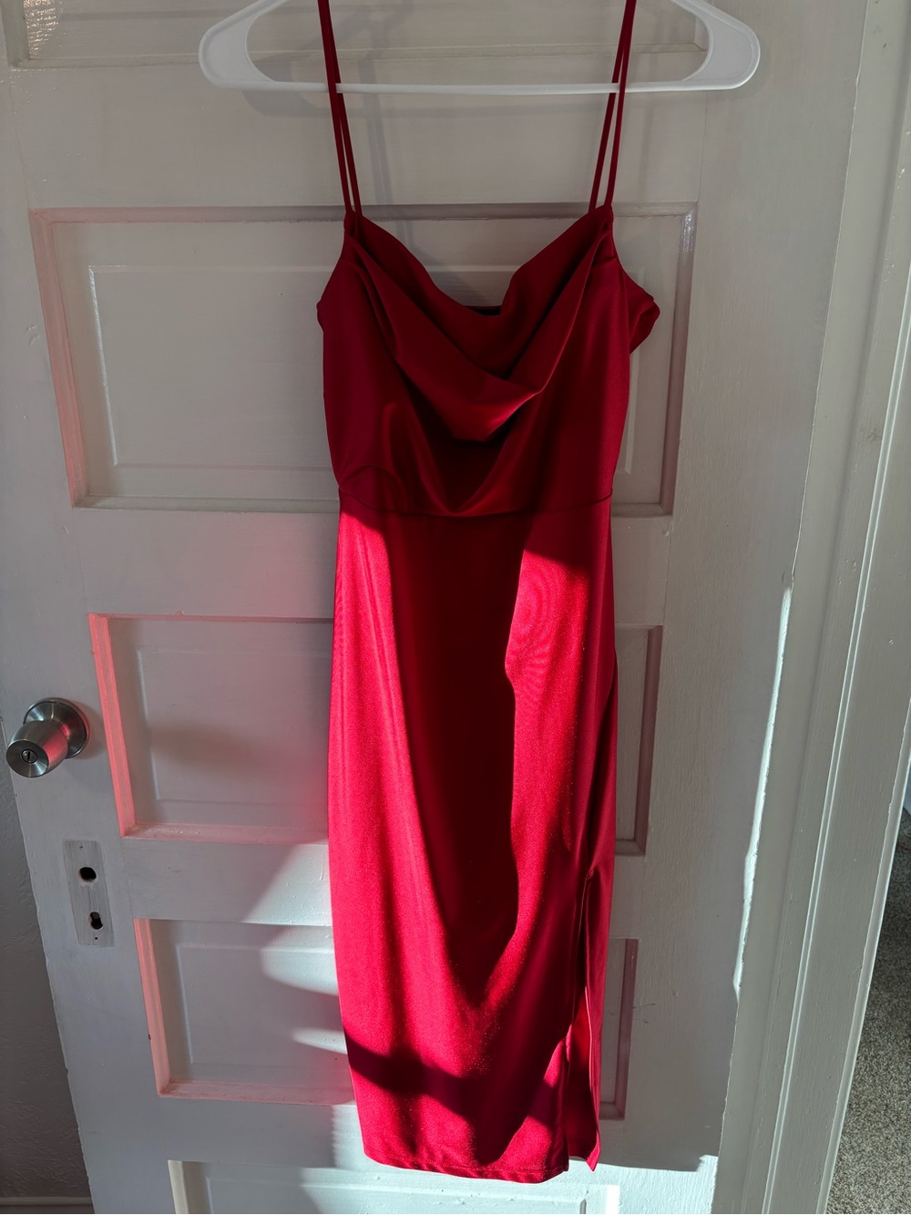 Windsor Red Midi Slip Dress